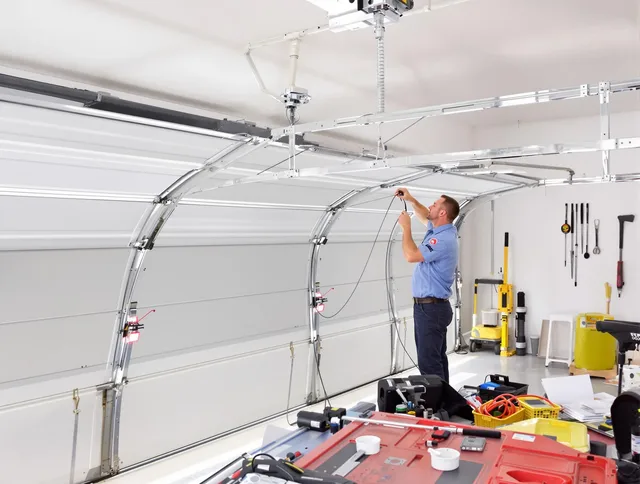 Garage door cable repair service by Trumbull Garage Door Repair in Trumbull