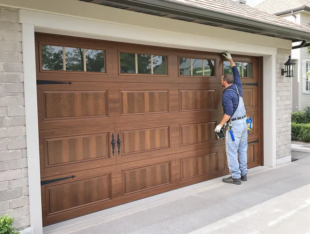 Custom garage door showcase by Trumbull Garage Door Repair in Trumbull