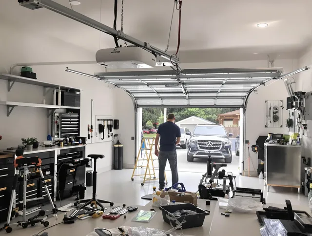 Garage door opener installation by Trumbull Garage Door Repair in Trumbull
