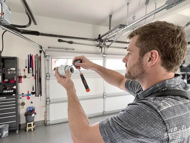 Garage door opener repair service by Trumbull Garage Door Repair in Trumbull