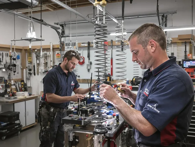 Garage door spring repair service by Trumbull Garage Door Repair in Trumbull